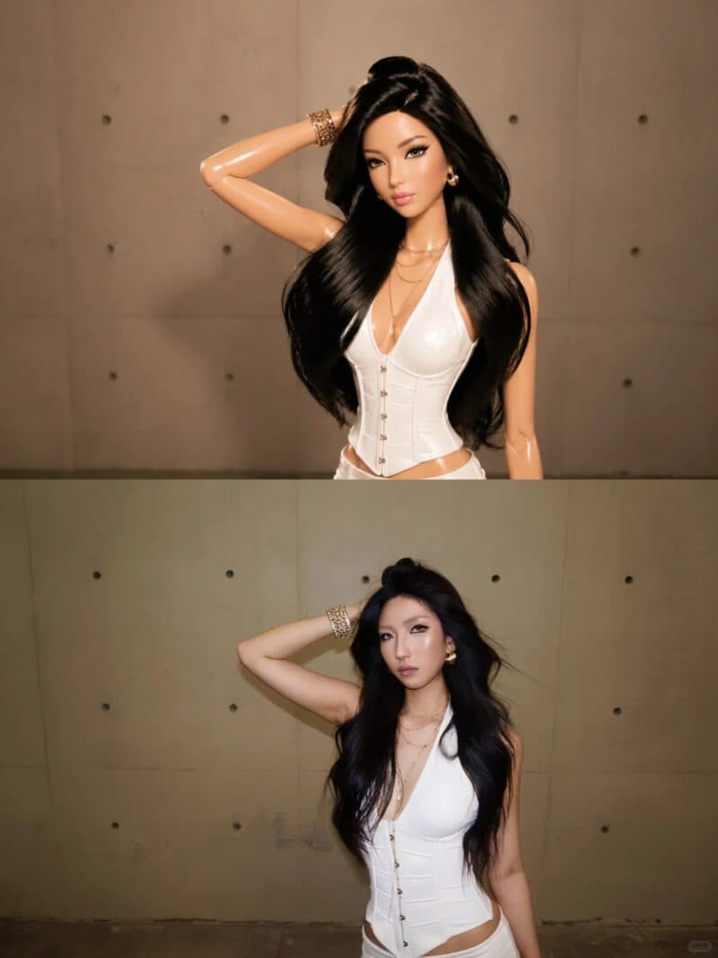 Style lab render in the Barbie treatment