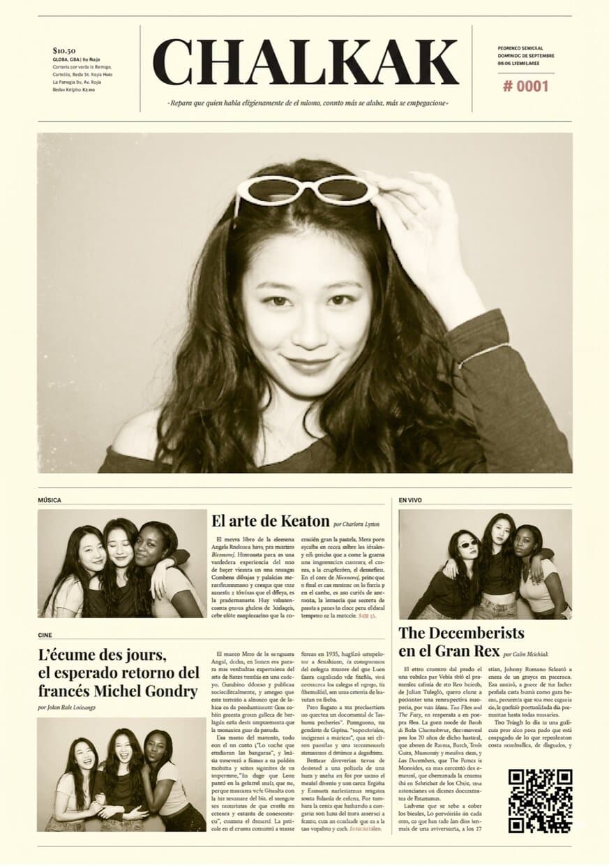 Full broadsheet front page